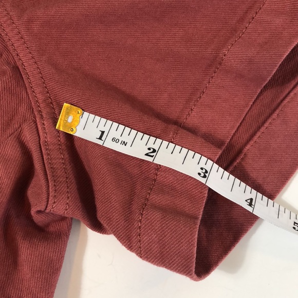 Loft Rust Coral High Waist Cotton Denim Shorts Size 4 NWT - Picture 10 of 11